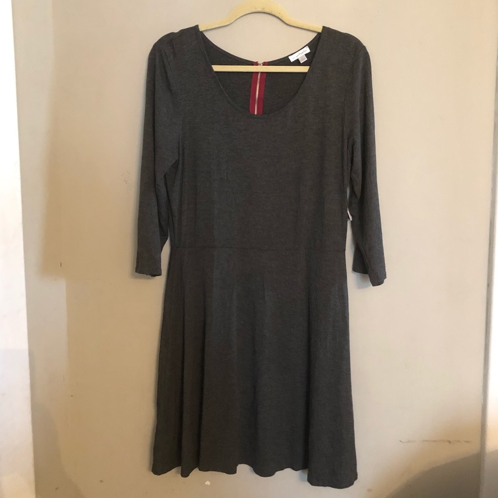 Charming Charlie Gray Dress Large NWT